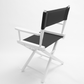 Table Height (18″) Director’s Chair – White Finish