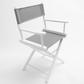 Table Height (18″) Director’s Chair – White Finish
