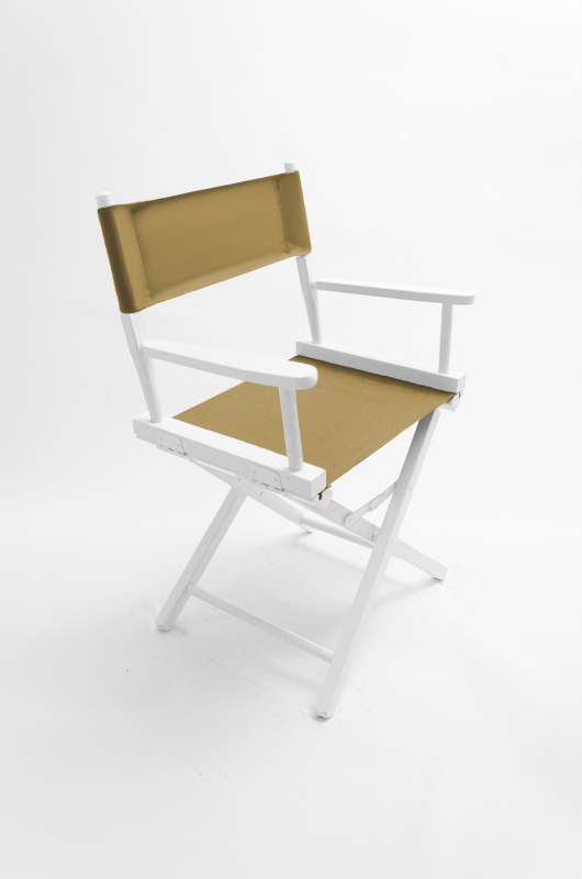 Table Height (18″) Director’s Chair – White Finish