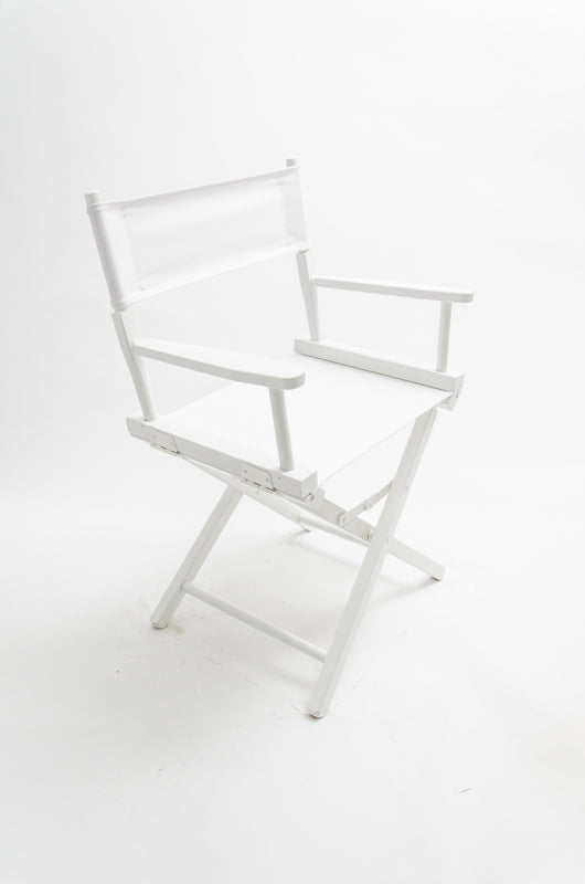 Table Height (18″) Director’s Chair – White Finish