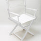 Table Height (18″) Director’s Chair – White Finish