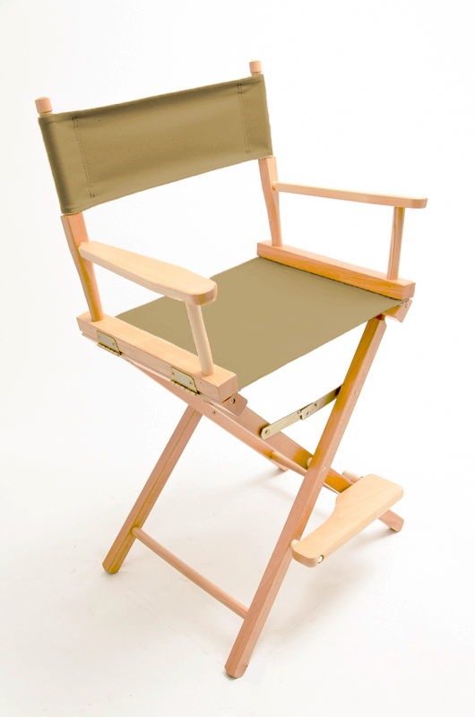 Counter Height (24″) Director’s Chair – Natural Finish