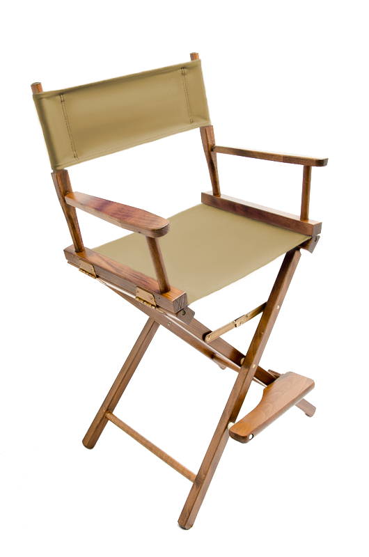 Counter Height (24″) Director’s Chair – Walnut Finish