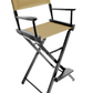 Bar Height (30″) Director’s Chair – Black Finish