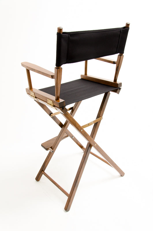 Bar Height (30″) Director’s Chair – Walnut Finish