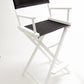 Bar Height (30″) Director’s Chair – White Finish