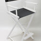 Bar Height (30″) Director’s Chair – White Finish