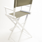 Bar Height (30″) Director’s Chair – White Finish