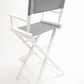 Bar Height (30″) Director’s Chair – White Finish