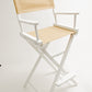 Bar Height (30″) Director’s Chair – White Finish