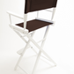 Bar Height (30″) Director’s Chair – White Finish