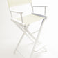 Bar Height (30″) Director’s Chair – White Finish