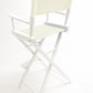 Bar Height (30″) Director’s Chair – White Finish