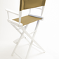 Bar Height (30″) Director’s Chair – White Finish