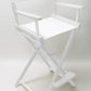 Bar Height (30″) Director’s Chair – White Finish