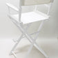 Bar Height (30″) Director’s Chair – White Finish