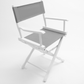 Table Height (18″) Director’s Chair – Gold Medal Classic White Finish