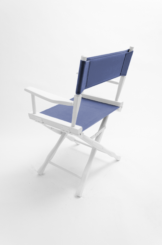 Table Height (18″) Director’s Chair – Gold Medal Classic White Finish
