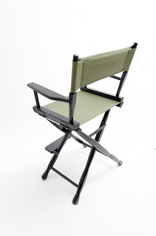 Counter Height (24″) Director’s Chair – Gold Medal Classic Black Finish