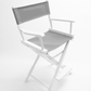 Counter Height (24″) Director’s Chair – Gold Medal Classic White Finish