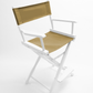 Counter Height (24″) Director’s Chair – Gold Medal Classic White Finish