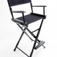 Bar Height (30″) Director’s Chair – Gold Medal Classic Black Finish