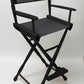 Bar Height (30″) Director’s Chair – Gold Medal Classic Black Finish
