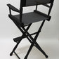 Bar Height (30″) Director’s Chair – Gold Medal Classic Black Finish