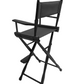 Bar Height (30″) Director’s Chair – Gold Medal Classic Black Finish