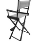 Bar Height (30″) Director’s Chair – Gold Medal Classic Black Finish