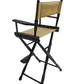 Bar Height (30″) Director’s Chair – Gold Medal Classic Black Finish