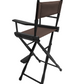 Bar Height (30″) Director’s Chair – Gold Medal Classic Black Finish