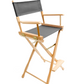 Bar Height (30″) Director’s Chair – Gold Medal Classic Natural Finish