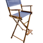 Bar Height (30″) Director’s Chair – Gold Medal Classic Walnut Finish