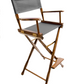 Bar Height (30″) Director’s Chair – Gold Medal Classic Walnut Finish