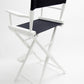 Bar Height (30″) Director’s Chair – Gold Medal Classic White Finish