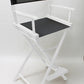 Bar Height (30″) Director’s Chair – Gold Medal Classic White Finish