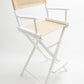 Bar Height (30″) Director’s Chair – Gold Medal Classic White Finish