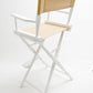Bar Height (30″) Director’s Chair – Gold Medal Classic White Finish