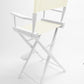 Bar Height (30″) Director’s Chair – Gold Medal Classic White Finish