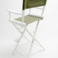 Bar Height (30″) Director’s Chair – Gold Medal Classic White Finish