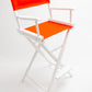 Bar Height (30″) Director’s Chair – Gold Medal Classic White Finish