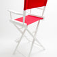 Bar Height (30″) Director’s Chair – Gold Medal Classic White Finish