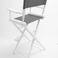 Bar Height (30″) Director’s Chair – Gold Medal Classic White Finish
