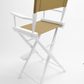 Bar Height (30″) Director’s Chair – Gold Medal Classic White Finish