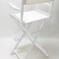 Bar Height (30″) Director’s Chair – Gold Medal Classic White Finish