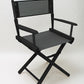 Table Height (18″) Director’s Chair – Gold Medal Commercial Black Finish
