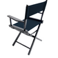 Table Height (18″) Director’s Chair – Gold Medal Commercial Black Finish