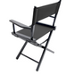 Table Height (18″) Director’s Chair – Gold Medal Commercial Black Finish