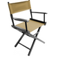Table Height (18″) Director’s Chair – Gold Medal Commercial Black Finish